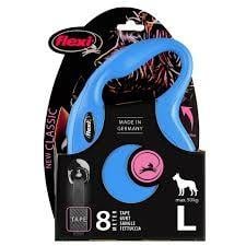 Flexi New Classic Otomatik Şerit Large Köpek Gezdirme Kayışı 8mt Mavi
