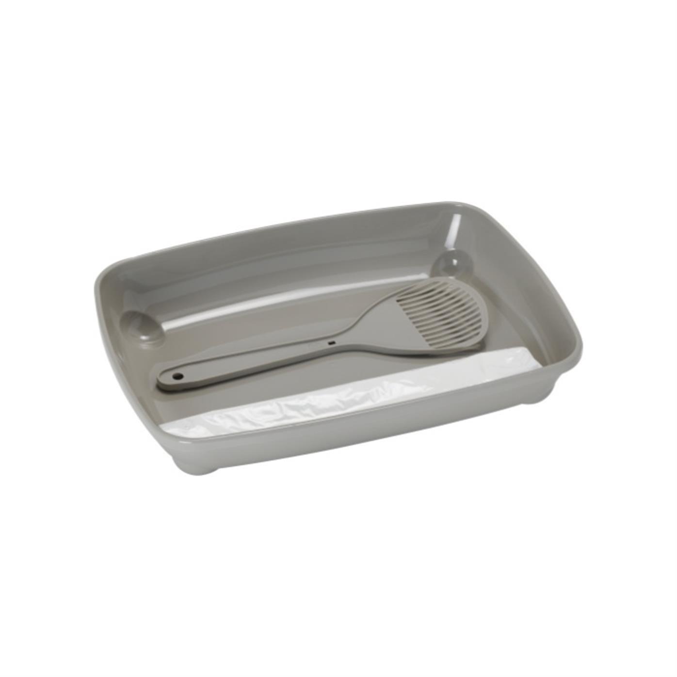 Moderna Aristo Açık Yavru Kedi Tuvaleti Başlangıç Seti - Gri