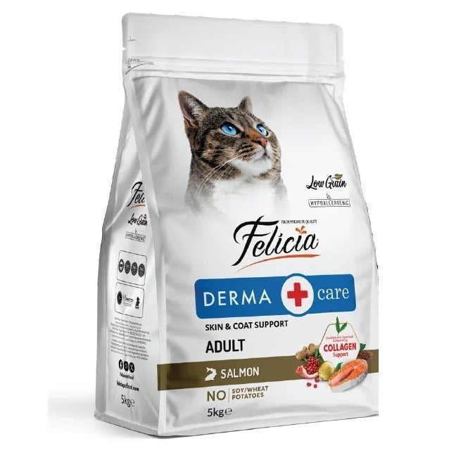 Felicia Kolajenli Somonlu Az Tahıllı Hypoallergenic Yetişkin Kedi Maması 5 Kg