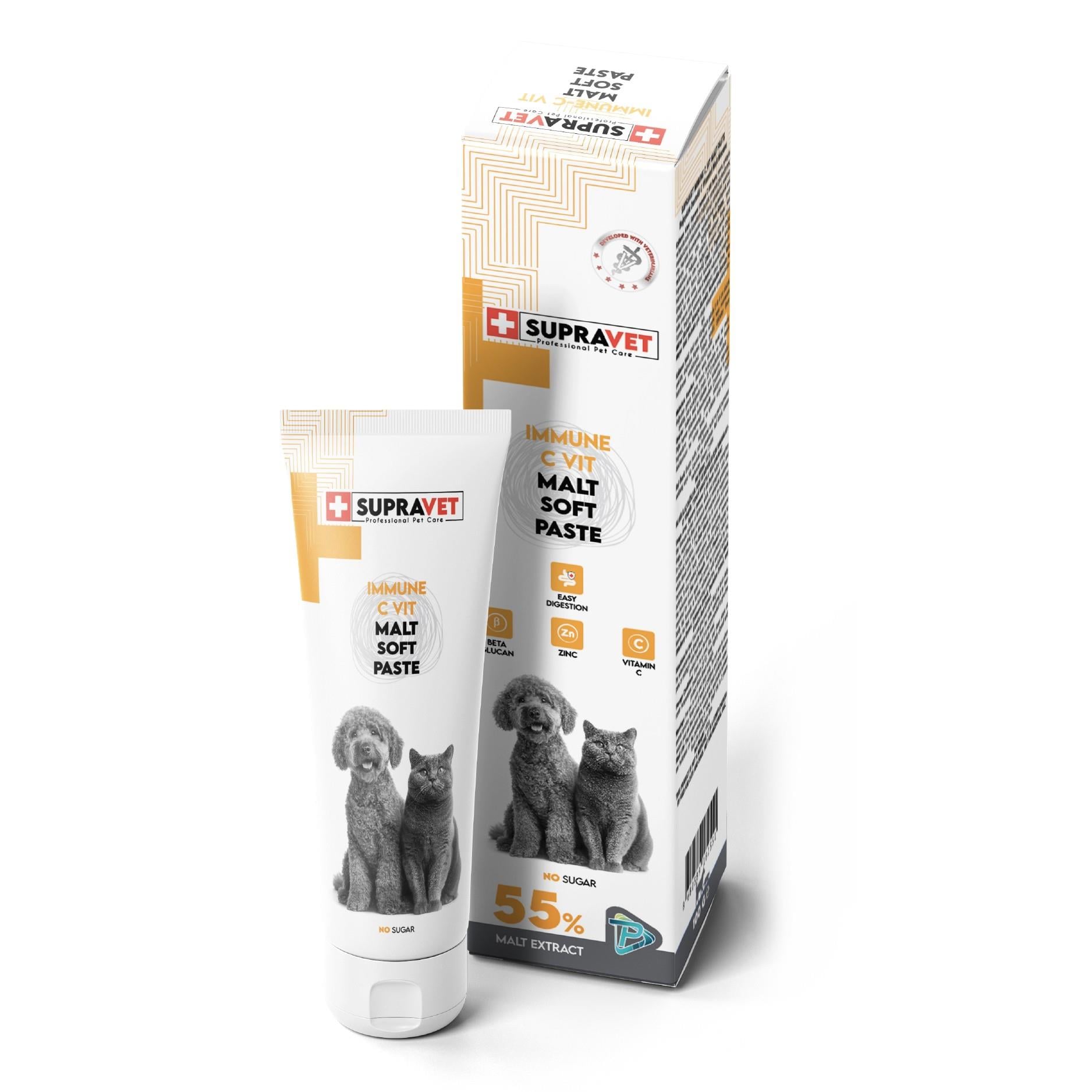 Supravet Immune C Kedi ve Köpek Bağışıklık Güçlendirici Malt Paste 100 Gr