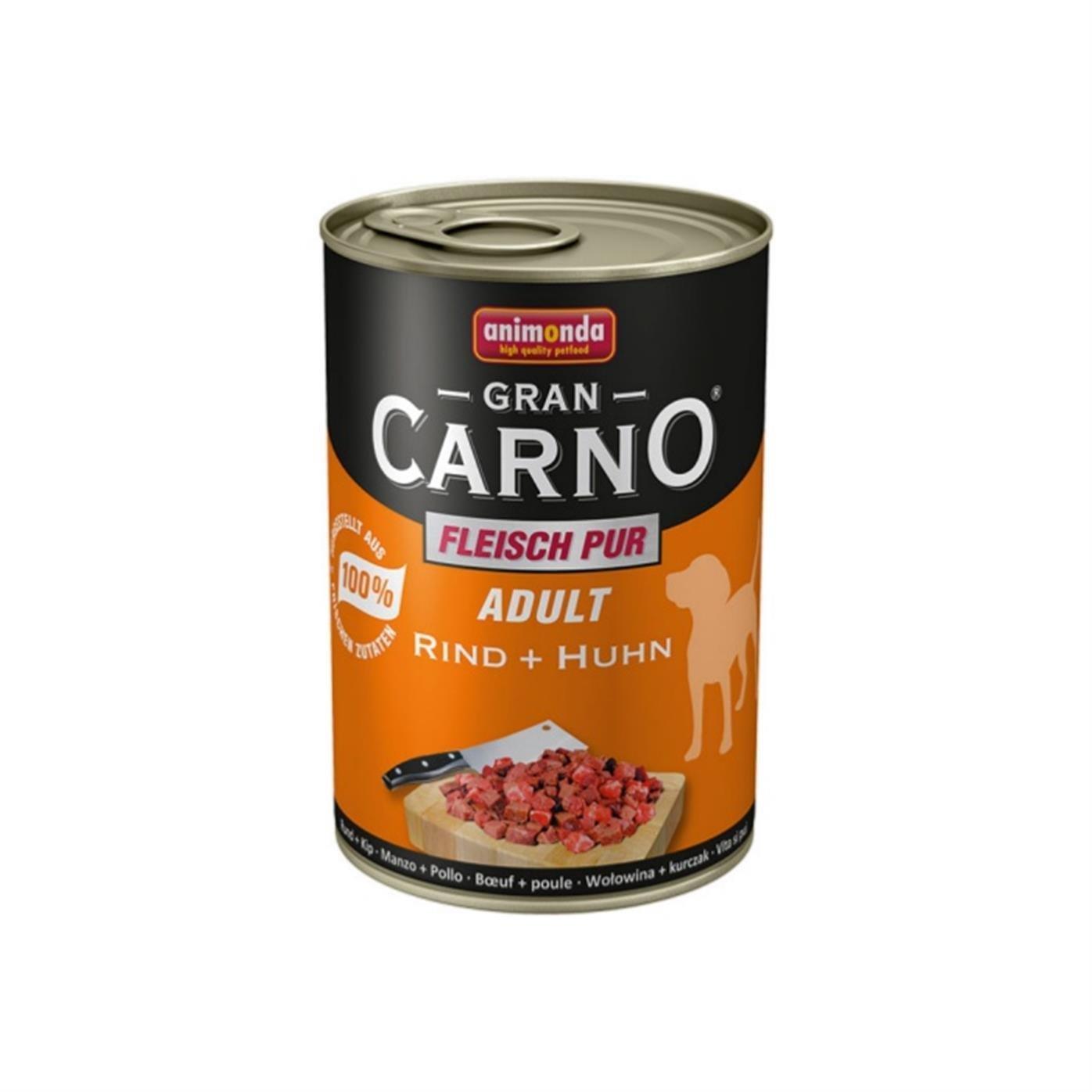 Animonda Gran Carno Sığır ve Tavuklu Yetişkin Köpek Konservesi 400g