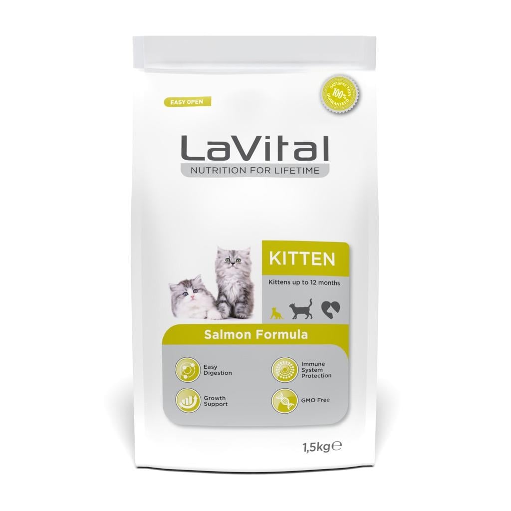 LaVital Kitten Somonlu Yavru Kedi Maması 1,5kg