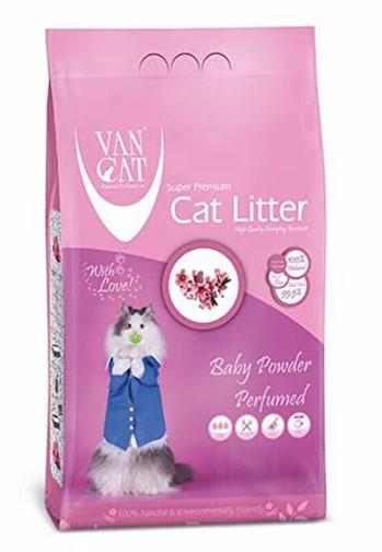 VanCat Pudra Kokulu Topaklaşan Kedi Kumu İnce Taneli 10 Kg