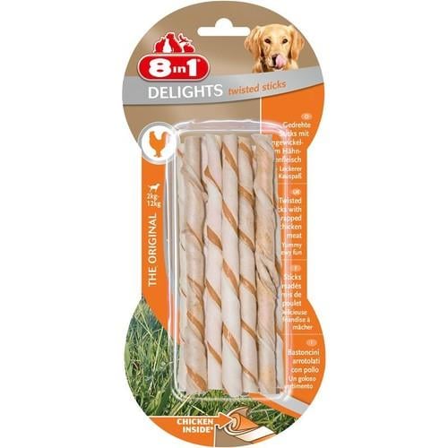 8in1 Delights Bones Ağız Bakımı için Burgu Çubuk 55gr (10'lu)