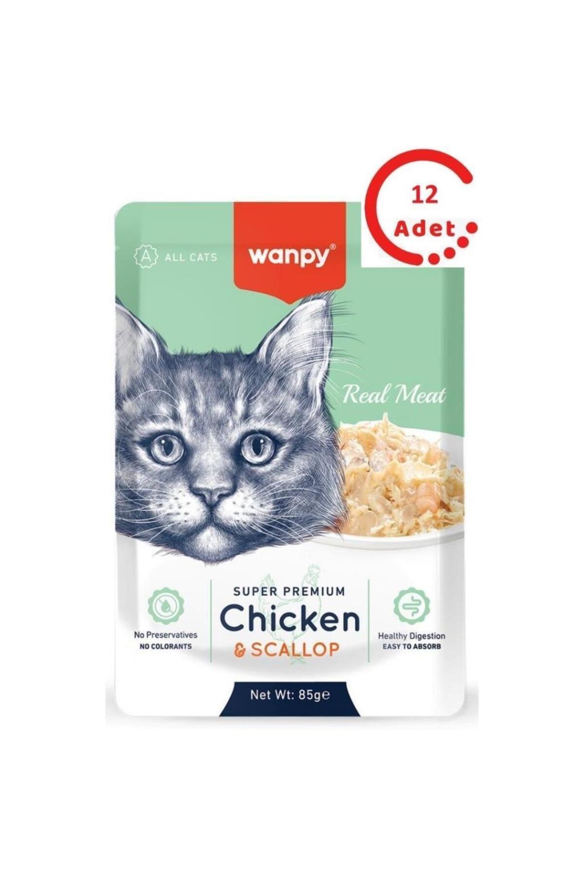 Pouch Tavuklu & Deniz Taraklı Yaş Kedi Maması 85 gr x 12 Adet