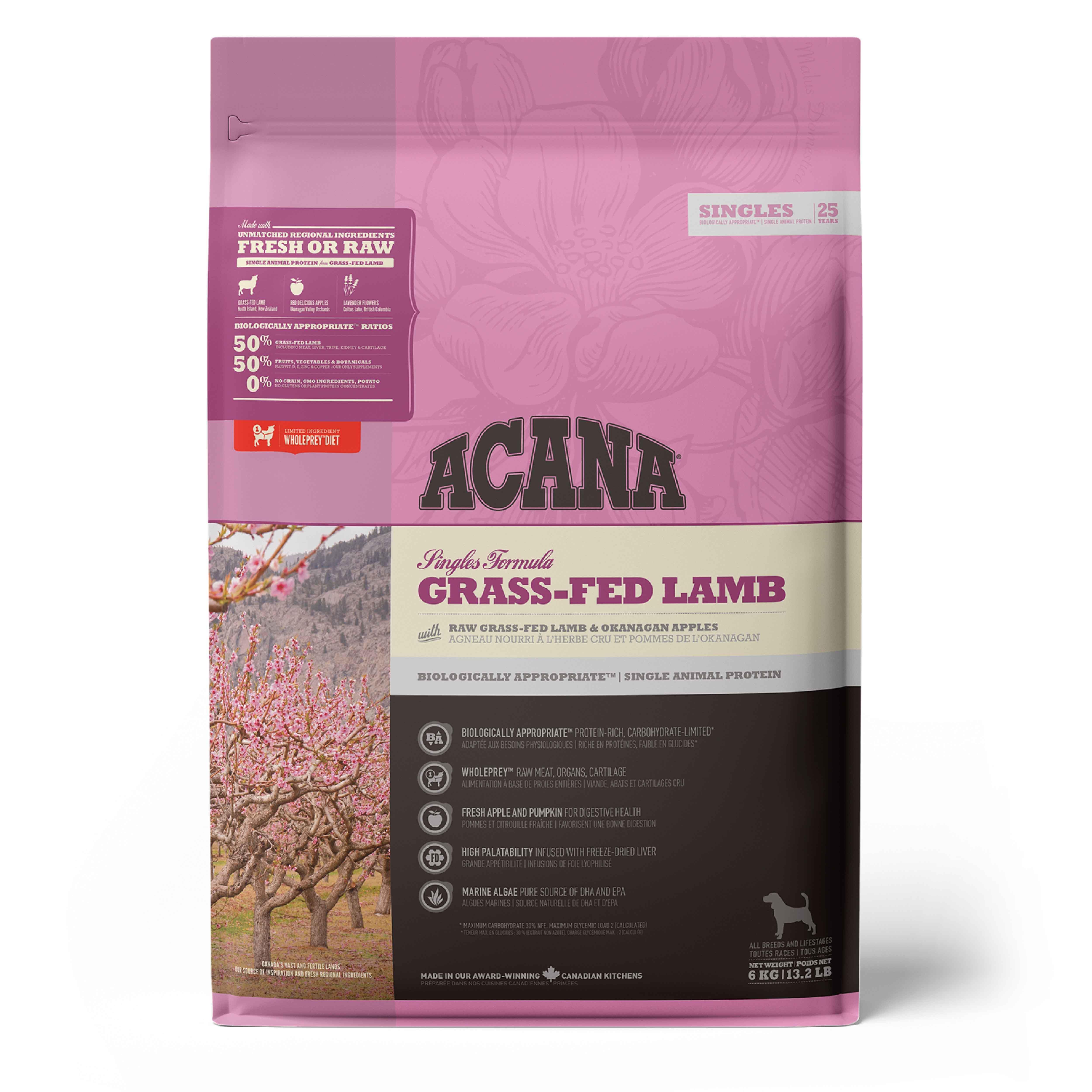 Acana Grass-Fed Lamb Kuzulu Tahılsız Köpek Maması 6kg