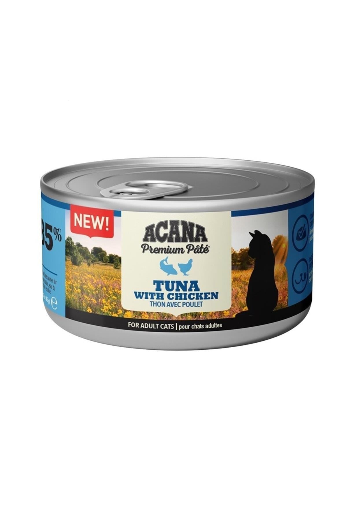 Acana Premium Pate Ton Balıklı ve Tavuklu Ezme Yetişkin Kedi Konservesi 85gr