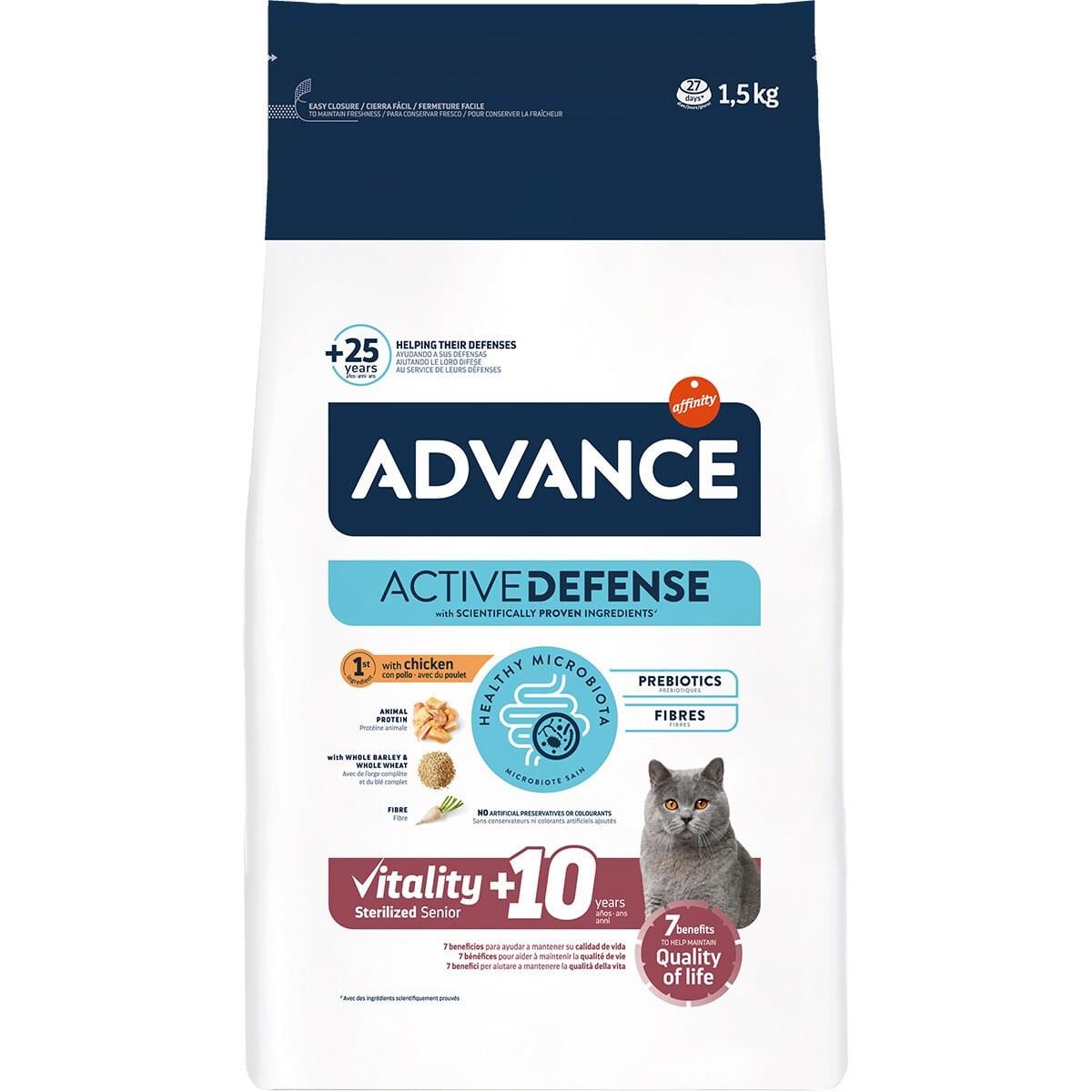 Advance +10 Tavuklu Kısırlaştırılmış Yaşlı Kedi Maması 1,5kg