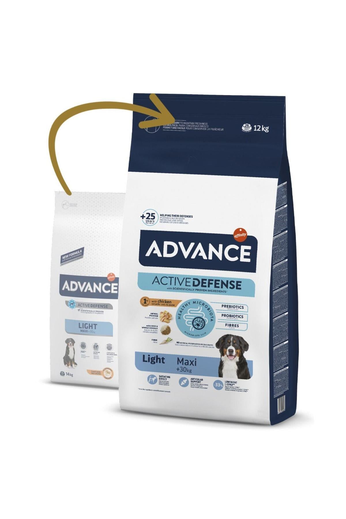 Advance Maxi Light Tavuk ve Pirinçli Kilolu Büyük Irk Yetişkin Köpek Maması 12 kg