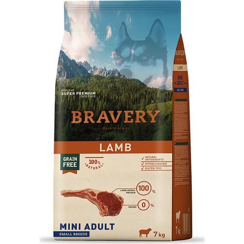 Bravery Tahılsız Kuzulu Yetişkin Küçük Irk Köpek Maması 7Kg