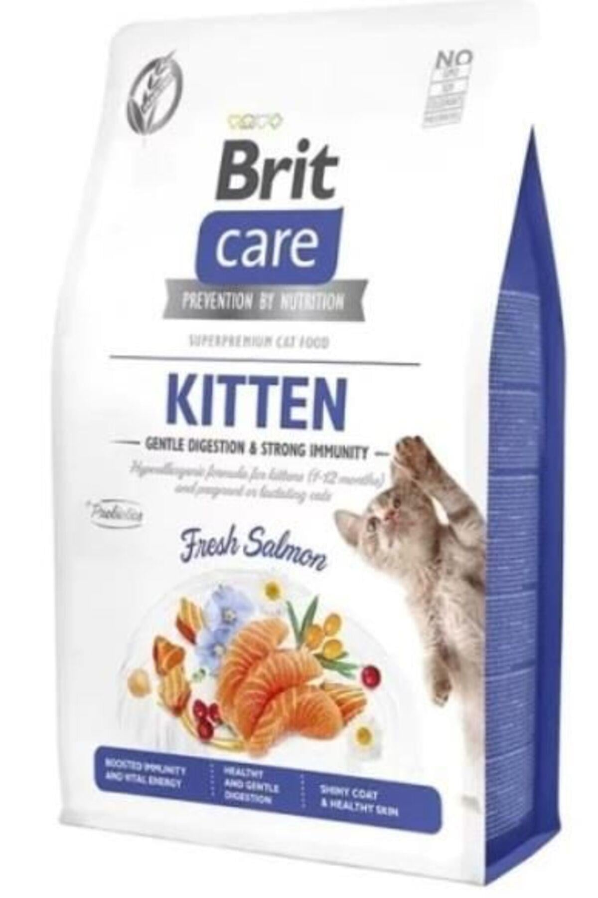 Brit Care Gentle Digestion & Strong Immunity Tahılsız Somonlu Yavru Kedi Maması 7 kg