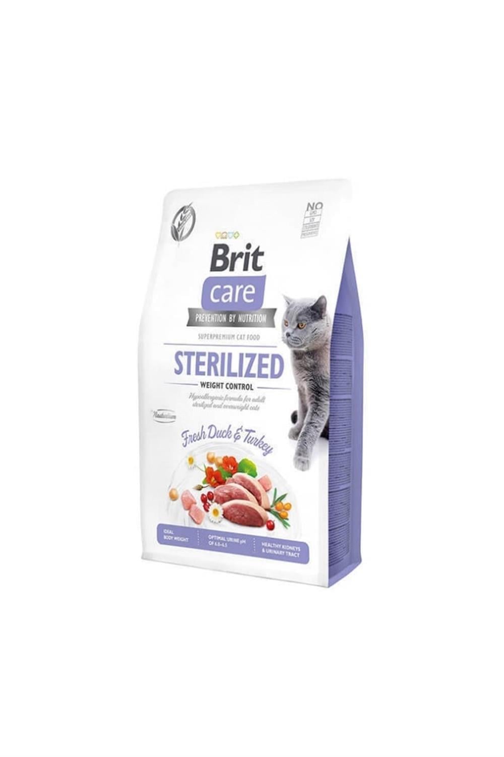 Brit Care Ördekli Kısırlaştrırılmış Yetişkin Kedi Maması 7 Kg.