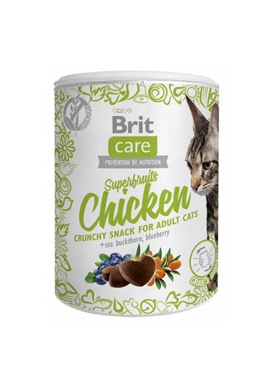Brit Care Superfruits Tavuklu Ve Yabanmersinli Kıtır Kedi Ödül Maması 100 gr