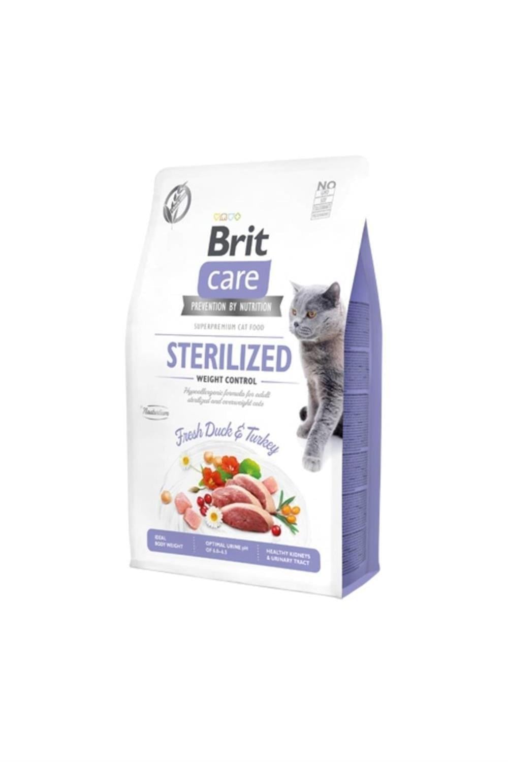 Brit Care Tahılsız Sterilised Kilo Dengeleyici Ördekli Kısır Kedi Maması 2 Kg