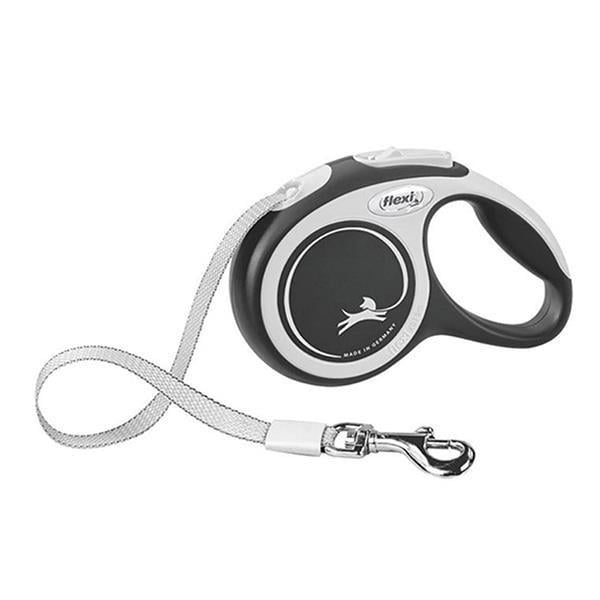 Flexi New Comfort Otomatik Siyah Şerit Gezdirme Kayışı Small 5 Metre