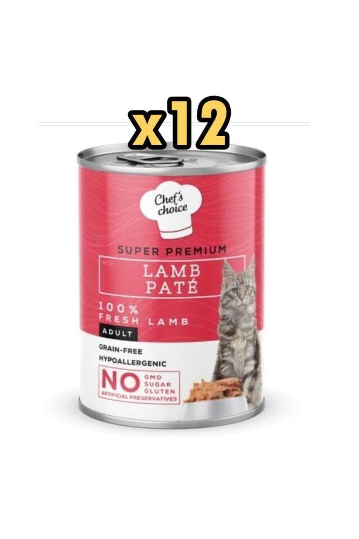 Chef's Choice Kuzu Etli Ezme Yetişkin Kedi Konservesi 400gr x 12 Adet