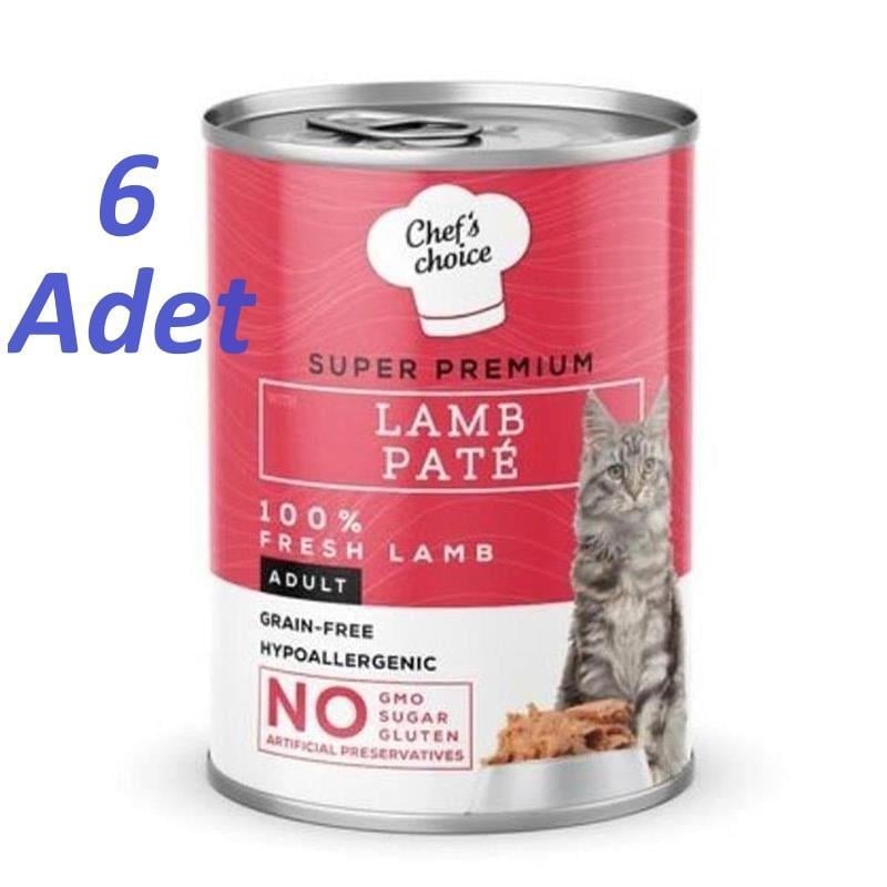Chef's Choice Kuzu Etli Ezme Yetişkin Kedi Konservesi 400gr x 6 Adet