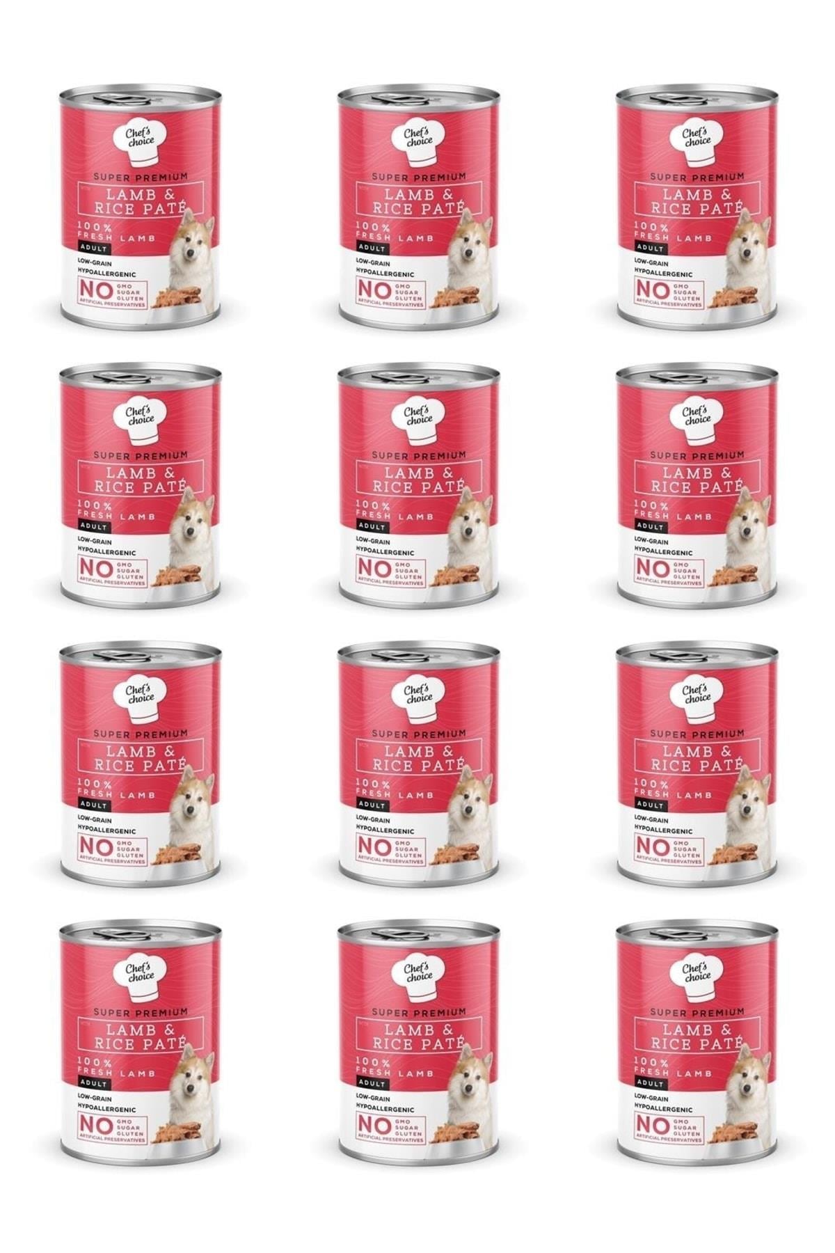Chef's Choice Kuzulu Pirinçli Ezme Köpek Konseve Mamasi 400 Gr x 12 Adet