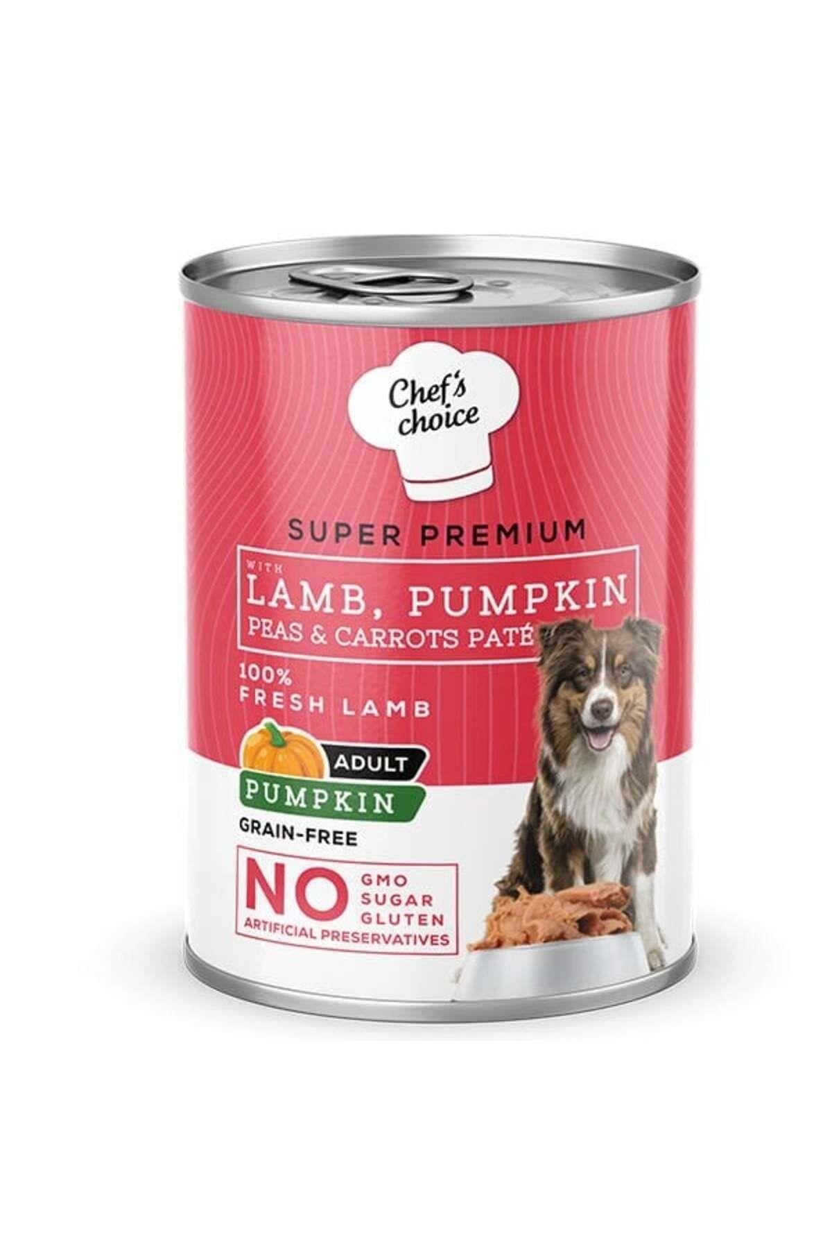 Chef's Choice Kuzulu ve Bal Kabaklı Tahılsız Ezme Yetişkin Köpek Konservesi 400gr