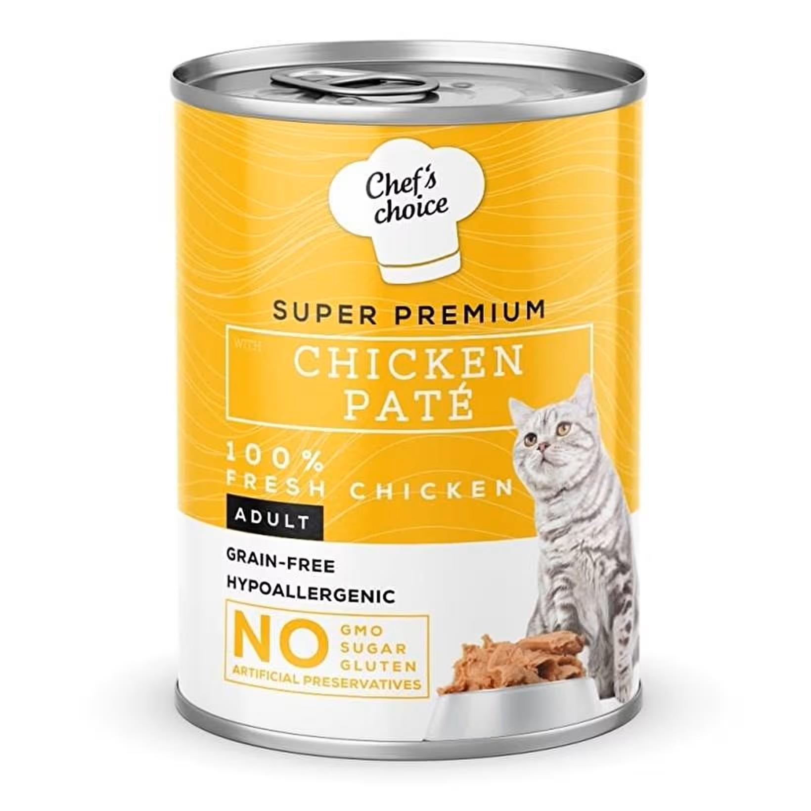 Chef's Choice Tavuklu Tahılsız Ezme Yetişkin Kedi Konservesi 400gr