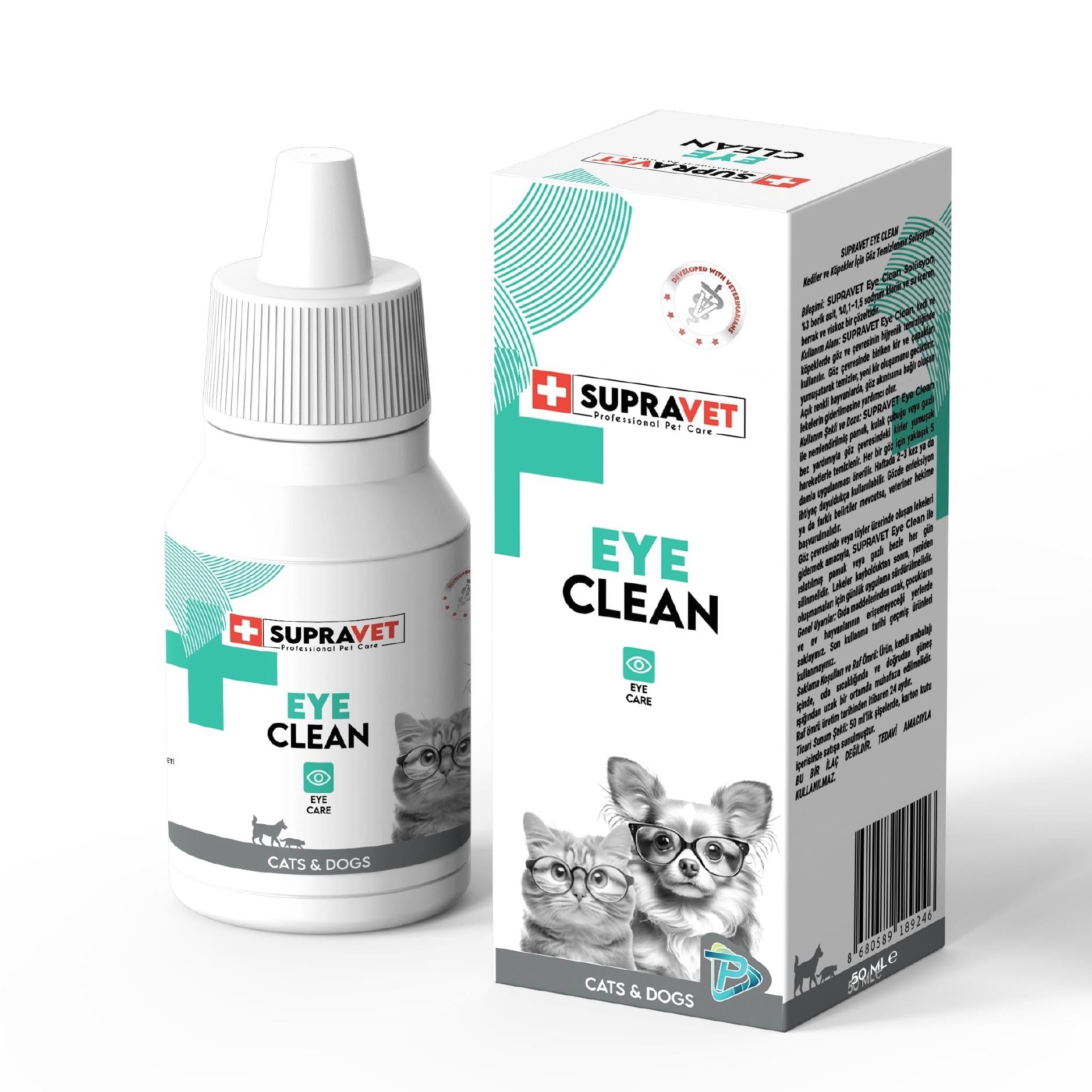 Supravet Eye Clean Kedi Ve Köpek Göz Temizleme Solüsyonu 50ml