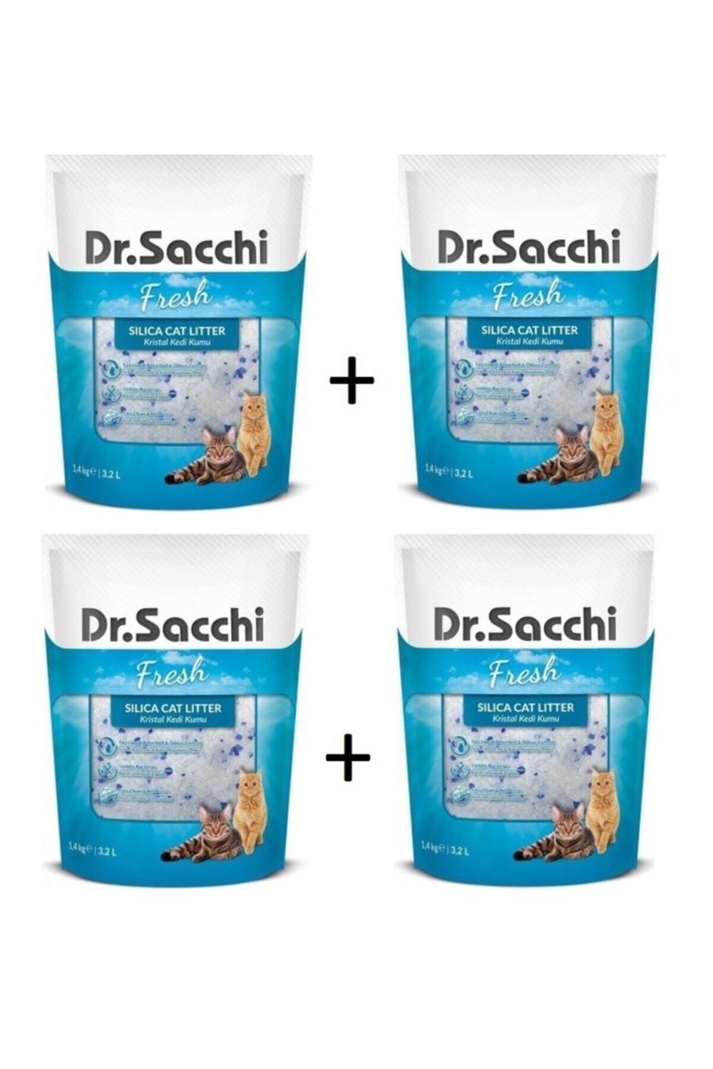Dr. Sacchi Silica 1,4 Kg - 3,2 lt X 4 Adet Kristal Kedi Kumu