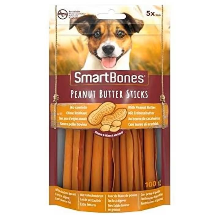 Smart Bones Yer Fıstıklı Çubuk Köpek Ödül Maması 100gr (5'li)