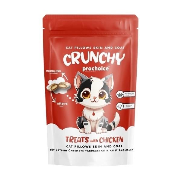 ProChoice Crunchy Tüy Kaybını Önlemeye Yardımcı Tavuklu Kedi Ödül Maması 60gr