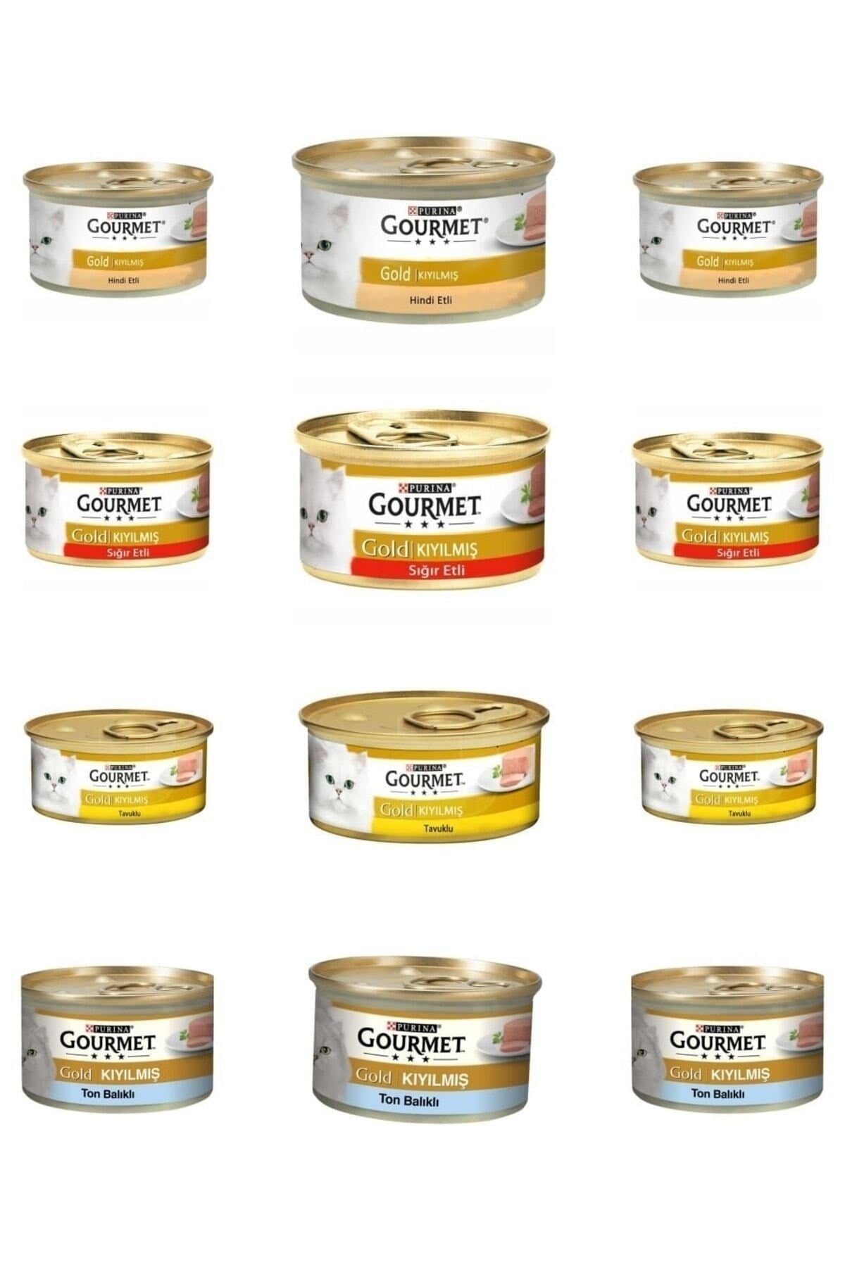 Purina Pro Plan Gourmet Gold Kıyılmış Karışık Konserve Kedi Maması 12x85gr
