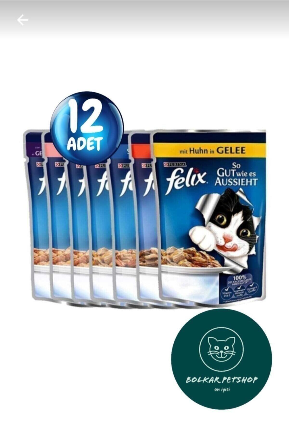 Felix Karışık Yaş Kedi Maması Serisi 12 Adet x 85 Gr