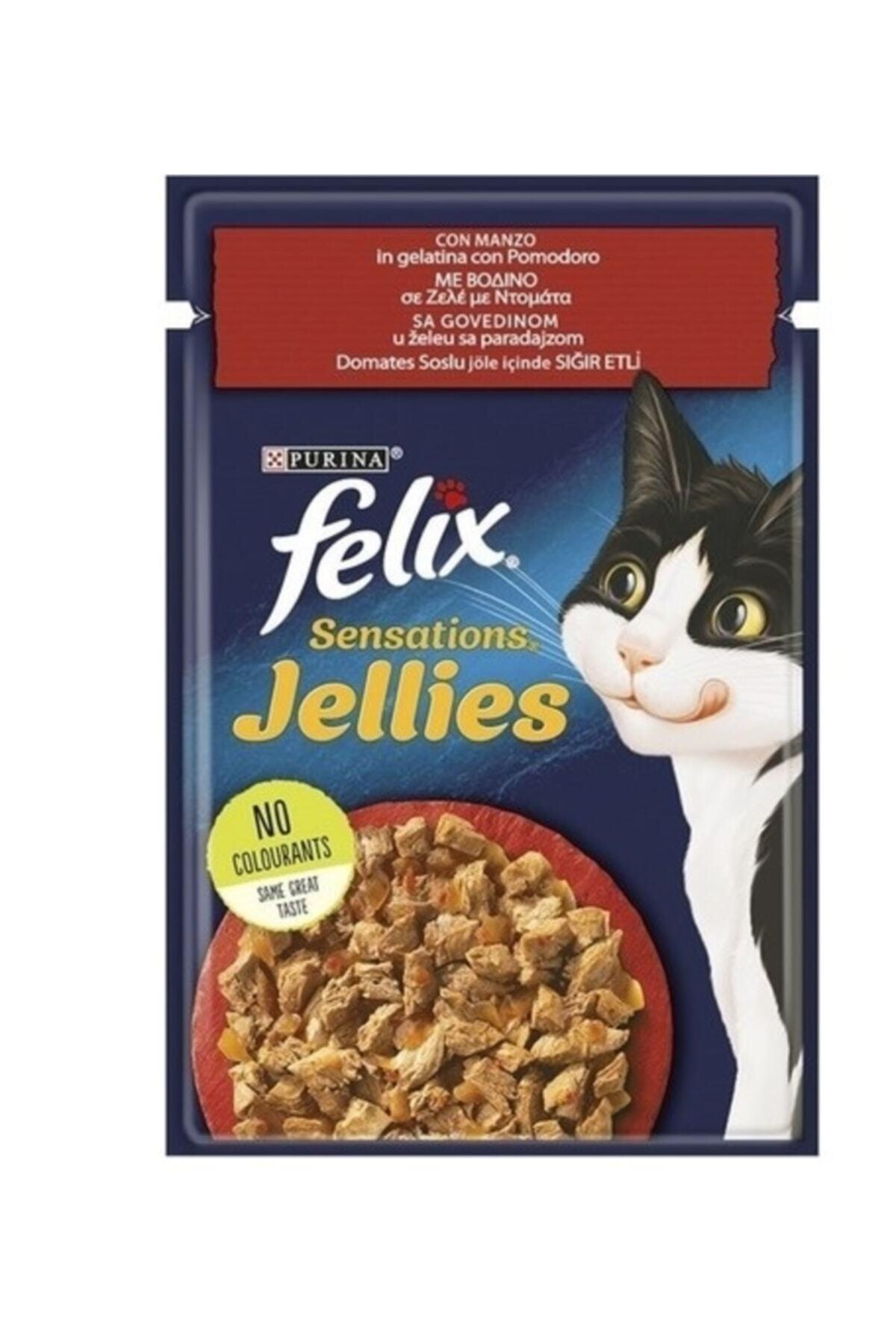 Felix Sensation Sığır Etli Domatesli Jel Pouch Kedi 26X85 gr