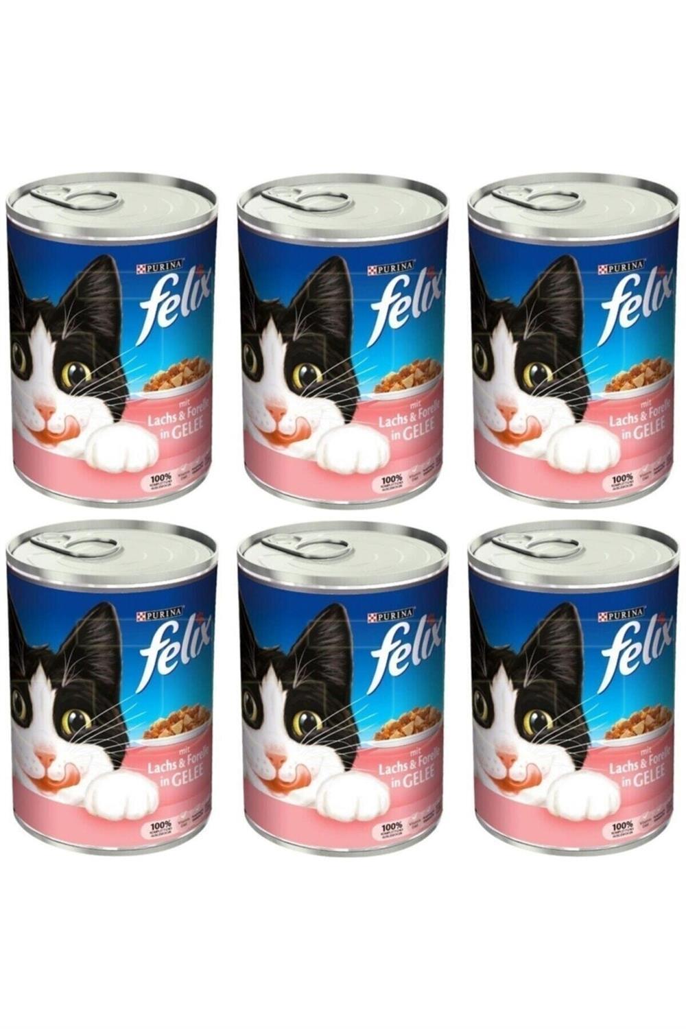 Felix Somonlu Ve Alabalıklı Konserve Yetişkin Kedi Maması 6 X 400 gr