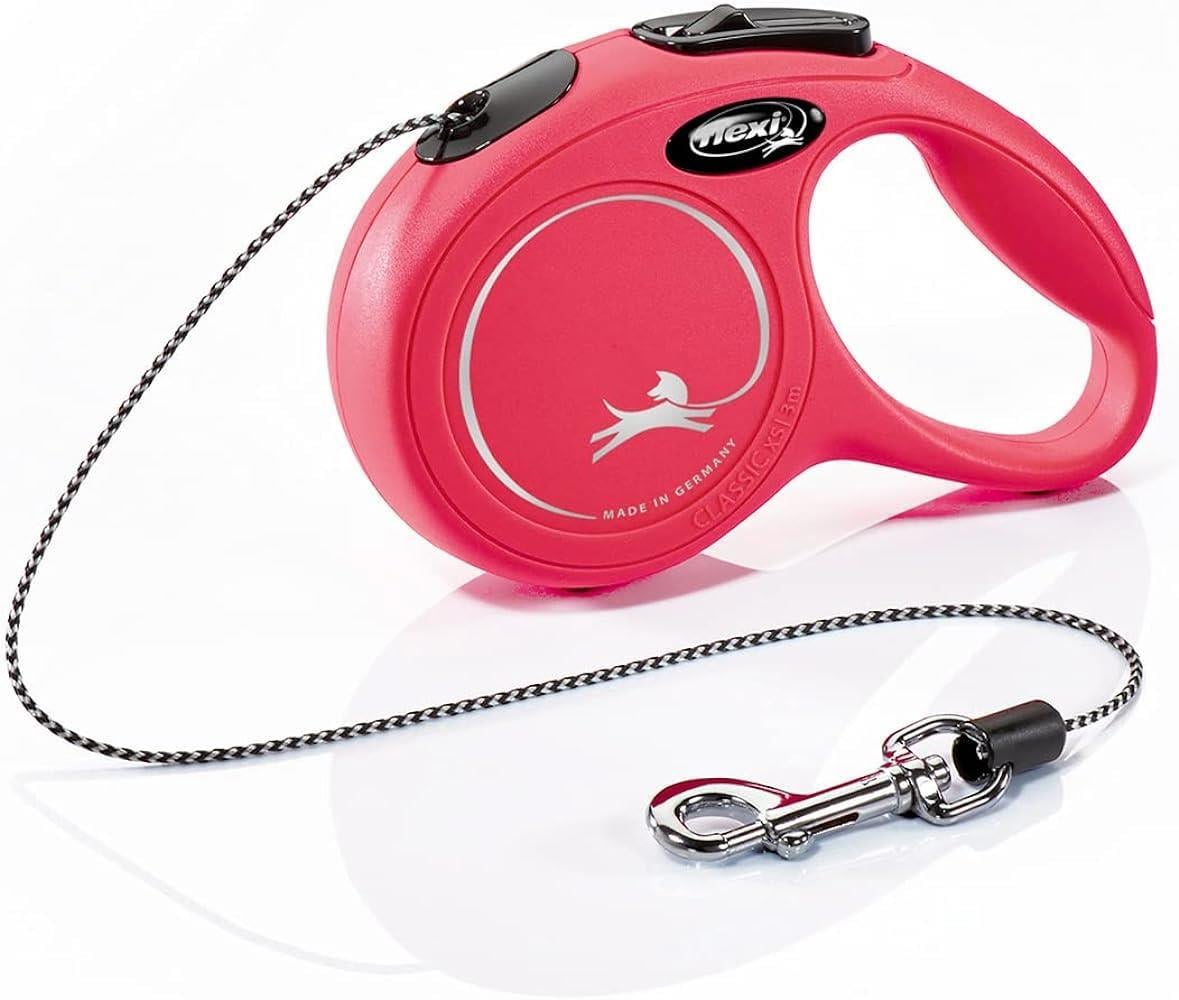 Flexi New Classic Otomatik İp Köpek Gezdirme Kayışı 3m (Kırmızı) [XS]