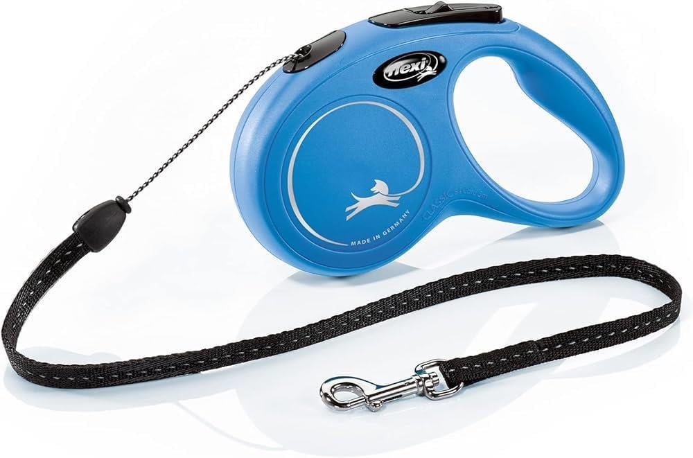 Flexi New Classic Otomatik İp Köpek Gezdirme Kayışı 5m (Mavi) [S]