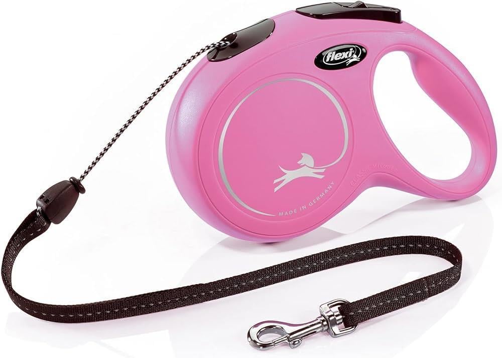 Flexi New Classic Otomatik İp Köpek Gezdirme Kayışı 8m (Pembe) [M]