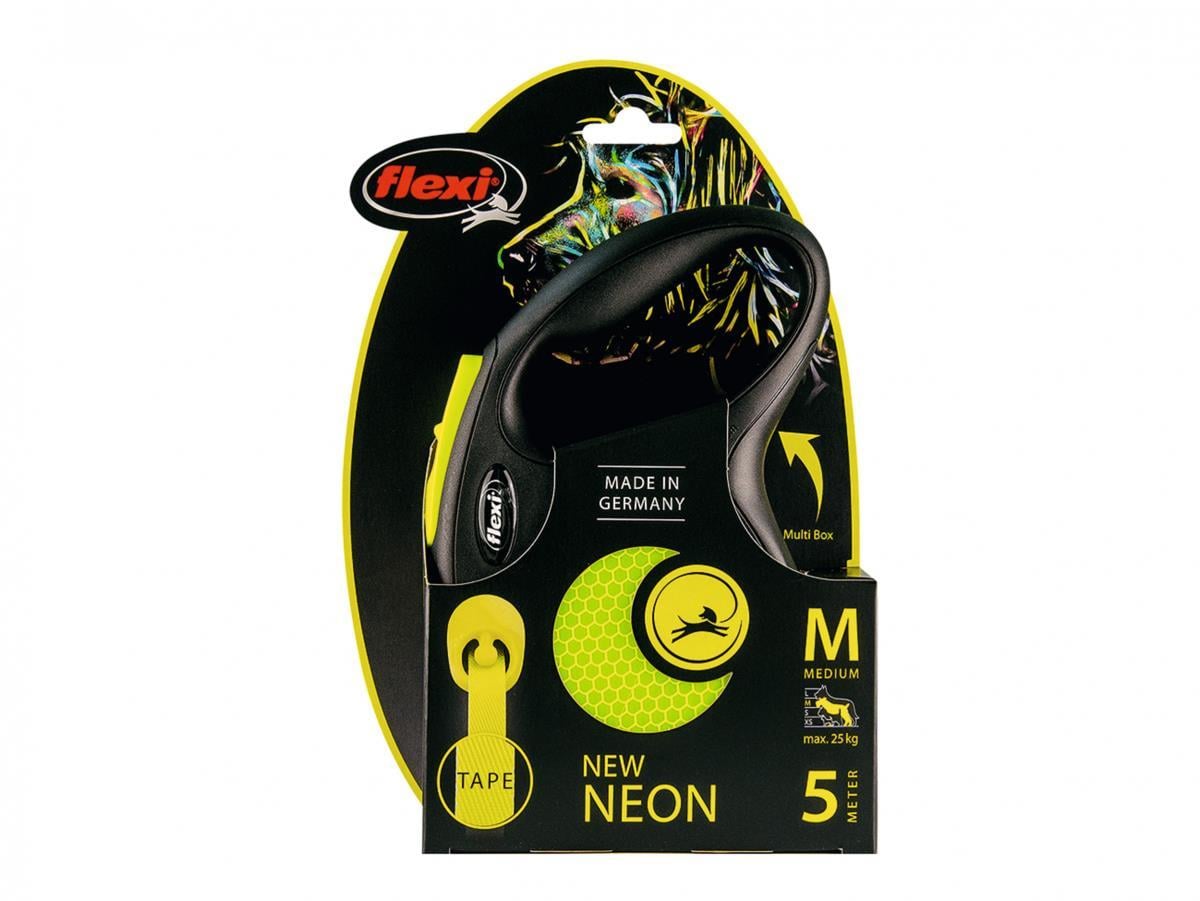 Flexi New Neon M Beden 5MT Şerit Tasma