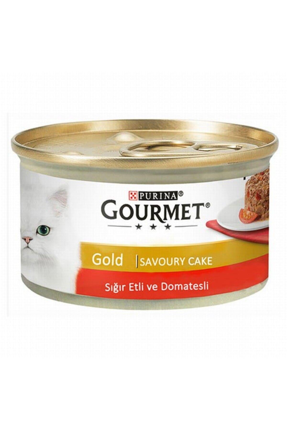 Gourmet Gold Savoury Parça Sığır Etli Domatesli Yetişkin Kedi Konservesi 85gr
