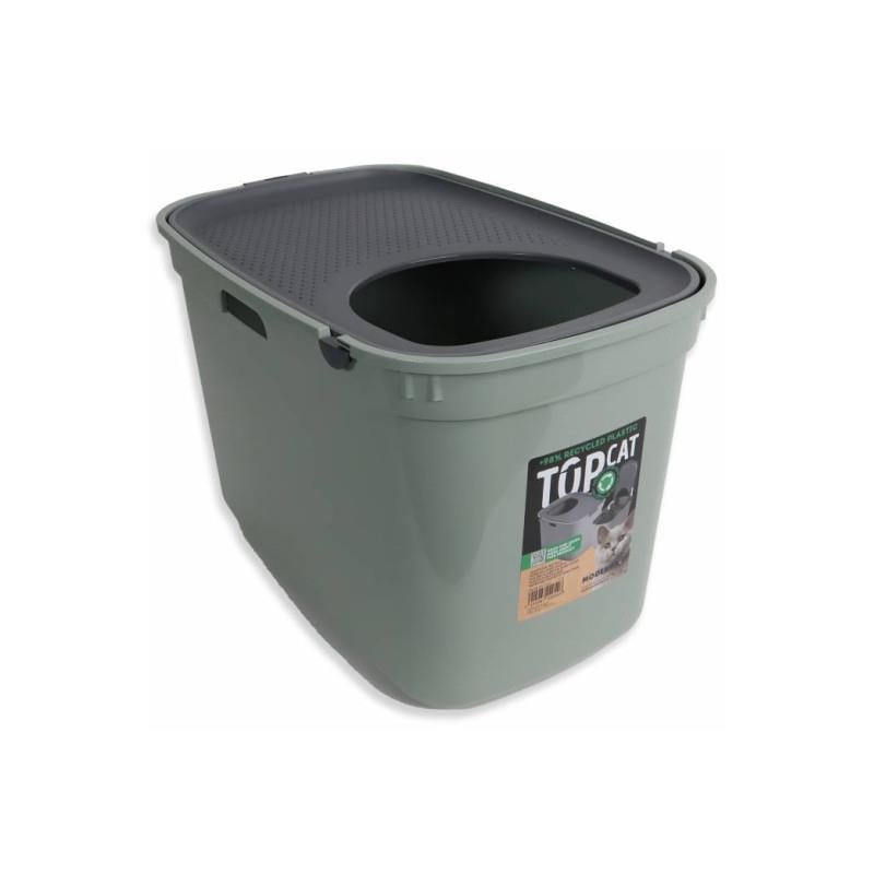 Moderna Top Cat Kapalı Kedi Tuvaleti - Gri / Koyu Gri 59 CM