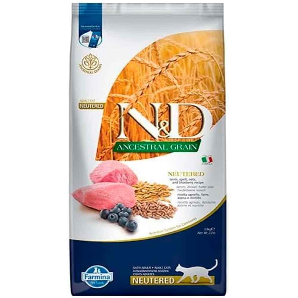 N&D Düşük Tahıllı Kuzulu Kısır Kedi Maması 10 Kg