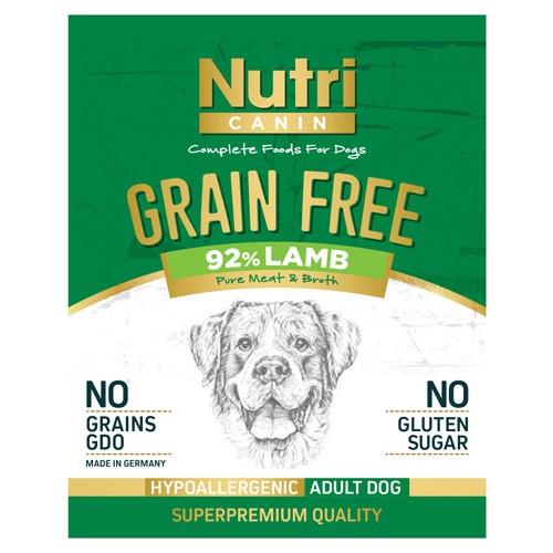 Nutri Canin %92 Kuzu Etli Tahılsız Köpek Maması 400 gr