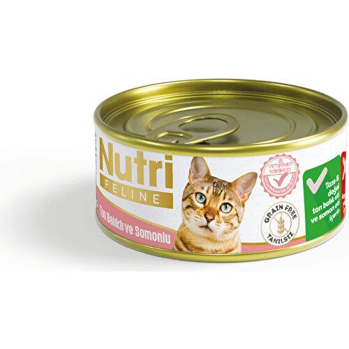 Nutri Feline Tahılsız Ton Balıklı & Somonlu Kedi Konservesi 85 gr - 12 Adet