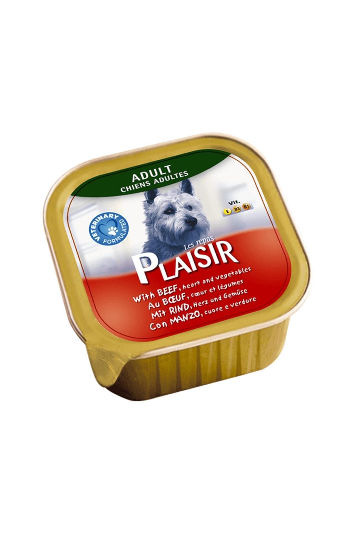 Plaisir Beef Biftek Etli Parçalı ve Soslu Köpek Konservesi 150 gr x 12 Adet