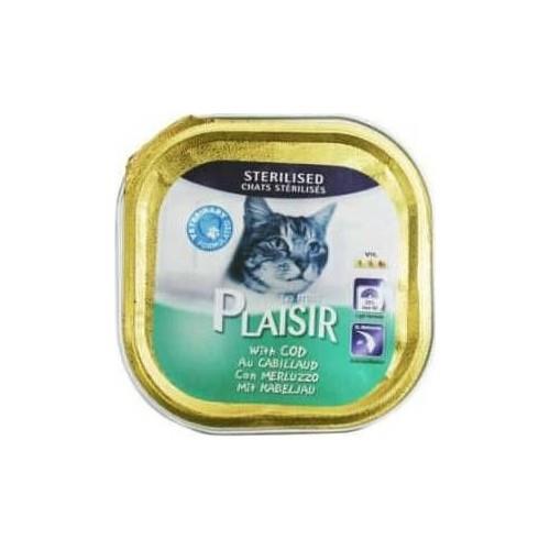 Plaisir Pate Kısırlaştırılmış Kediler Için Morina Balıklı Yaş Mama 100gr