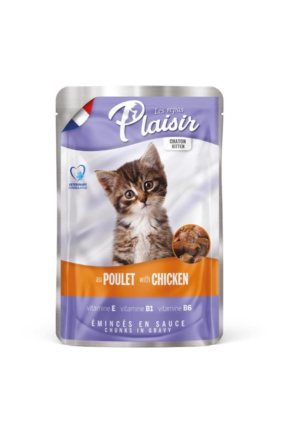 Plaisir  Plaisir  Pouch Kitten 100GR Yaş Kedi Maması  22 Adet