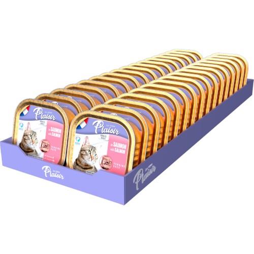 Plaisir Somon Balıklı Yetişkin Yaş Kedi Maması 100Gr