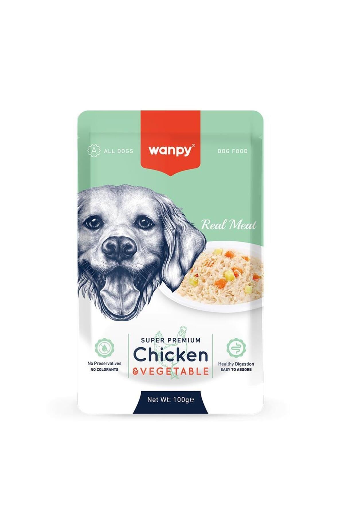 Pouch Tavuk Sebze Yaş Köpek Maması 100 Gr