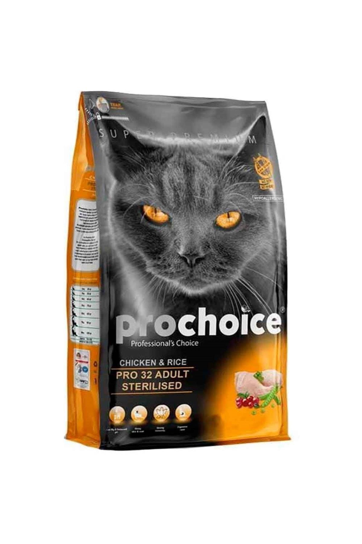 ProChoice 32 HypoAllergenic Tavuklu ve Pirinçli Düşük Tahıllı Kısırlaştırılmış Kedi Maması 2kg