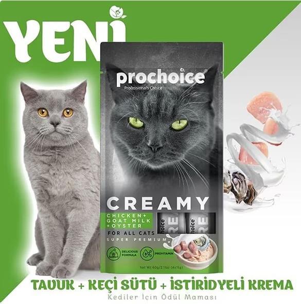 ProChoice Tavuklu ve Keçi Sütlü Kısırlaştırılmış Kediler İçin Krema Kedi Ödül Maması 14gr (5'li)