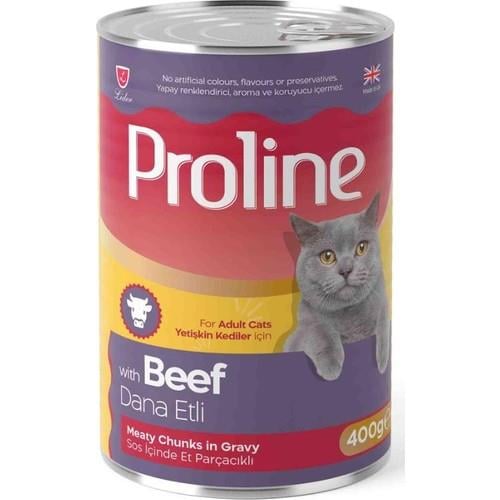Proline Sos İçinde Parça Dana Etli Yetişkin Kedi Konservesi 400gr