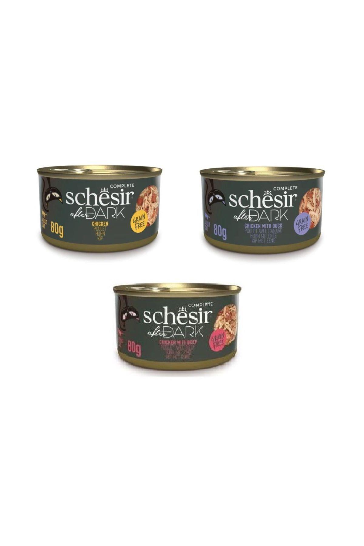 Schesır After Dark Parça Etli 3 Çeşit Karma Kedi Konserve 80 Gr. X 3 Adet